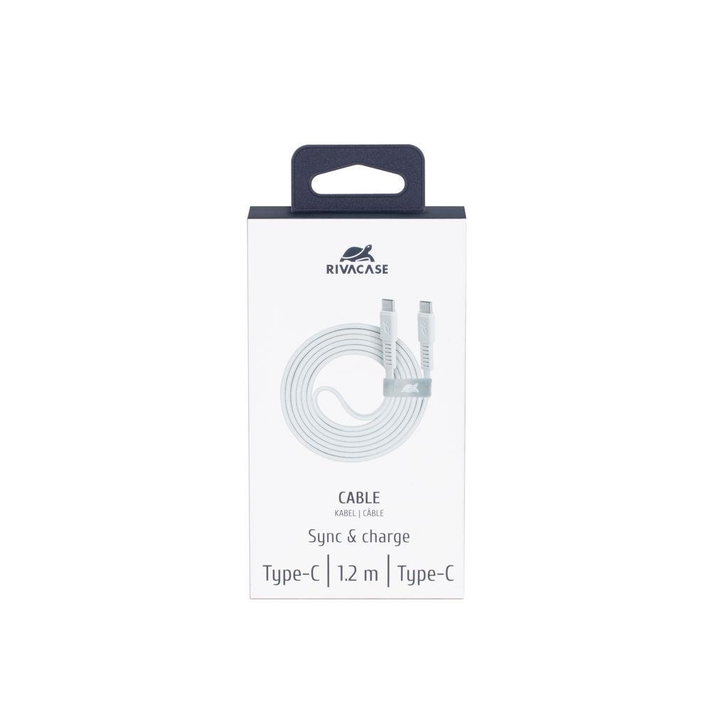 d7c369ac-5017-4402-9cb1-0aca3e6300e6 CABLE USB-C TO USB-C 1.2M/WHITE PS6005 WT12 RIVACASE