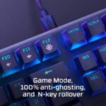 Klaviatūra HyperX Alloy Origins Core su PBT HX Blue jungikliais, viršutinis vaizdas