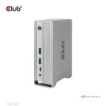 Dokas Club 3D CSV-1568, matomas iš šono, su prijungtais kabeliais
