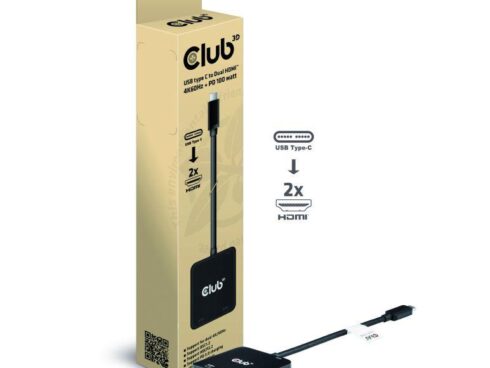 I/O HUB USB-C TO HDMI 2PORT/MST CSV-1558 CLUB3D