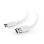 USB-C į USB 3.0 laidas, 1 m, baltas