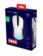 Pelė USB optinė Trust GXT922W, dešinės rankos, juoda ir balta spalva