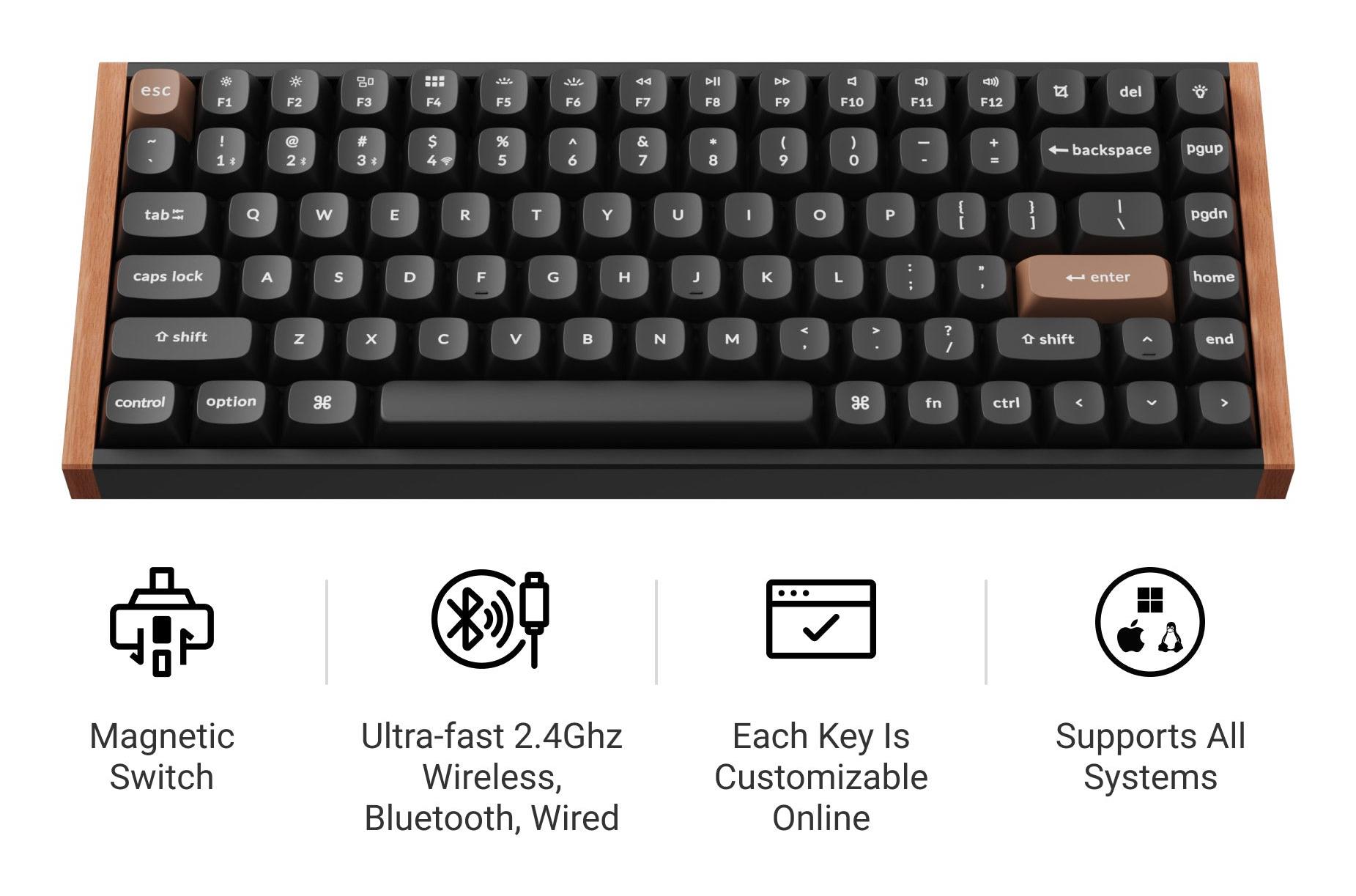 dab50626-1855-413b-9809-32df4f4af9e7 KEYBOARD WRL K2 HE SPECIAL ED./BLACK K2H-F1 KEYCHRON