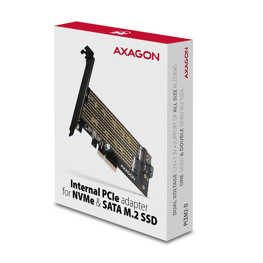 db5e859d-da54-4096-8bc6-f76bb37ecbe0 SSD ACC ADAPTER NVME/SATA/M.2/SP&LP PCEM2-D AXAGON