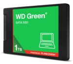SSD WESTERN DIGITAL Green 1TB 3D NAND, viršutinė pusė su jungtimis