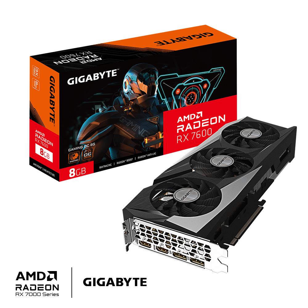 dcb87baf-c020-4985-8a65-1fe4169e462d Graphics Card GIGABYTE AMD Radeon RX 7600 8 GB GDDR6 128 bit PCIE 4.0 16x 2xHDMI 2xDisplayPort GV-R76GAMINGOC-8GD1.1