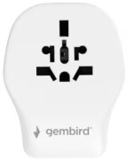 Gembird TPA-1A2C20-02-W Universal travel power adapter, 20 W, white | Gembird
