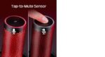 Mikrofonas HyperX QuadCast 2, šoninis vaizdas su matomais valdymo mygtukais