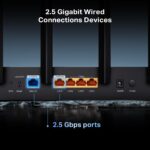 Wireless Router TP-LINK Wireless Router 6500 Mbps Wi-Fi 7 3x10/100/1000M 1x2.5GbE LAN WAN ports 1 Number of antennas 6 ARCHERBE400