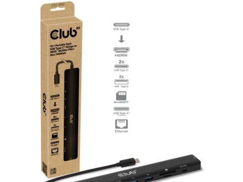 NB ACC DOCKING STATION 10IN1/USB-C 140W CSV-2550 CLUB3D