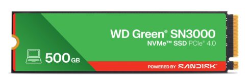 SSD WESTERN DIGITAL Green 500GB M.2 PCIe Gen4 su 4100 MB/s rašymo greičiu