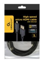 CABLE HDMI-MICRO HDMI 3M V.2.0/BLK CC-HDMID-10 GEMBIRD