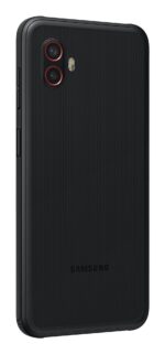 Mobilusis telefonas Galaxy XCover 6 Pro, šoninis vaizdas su matomu ekranu