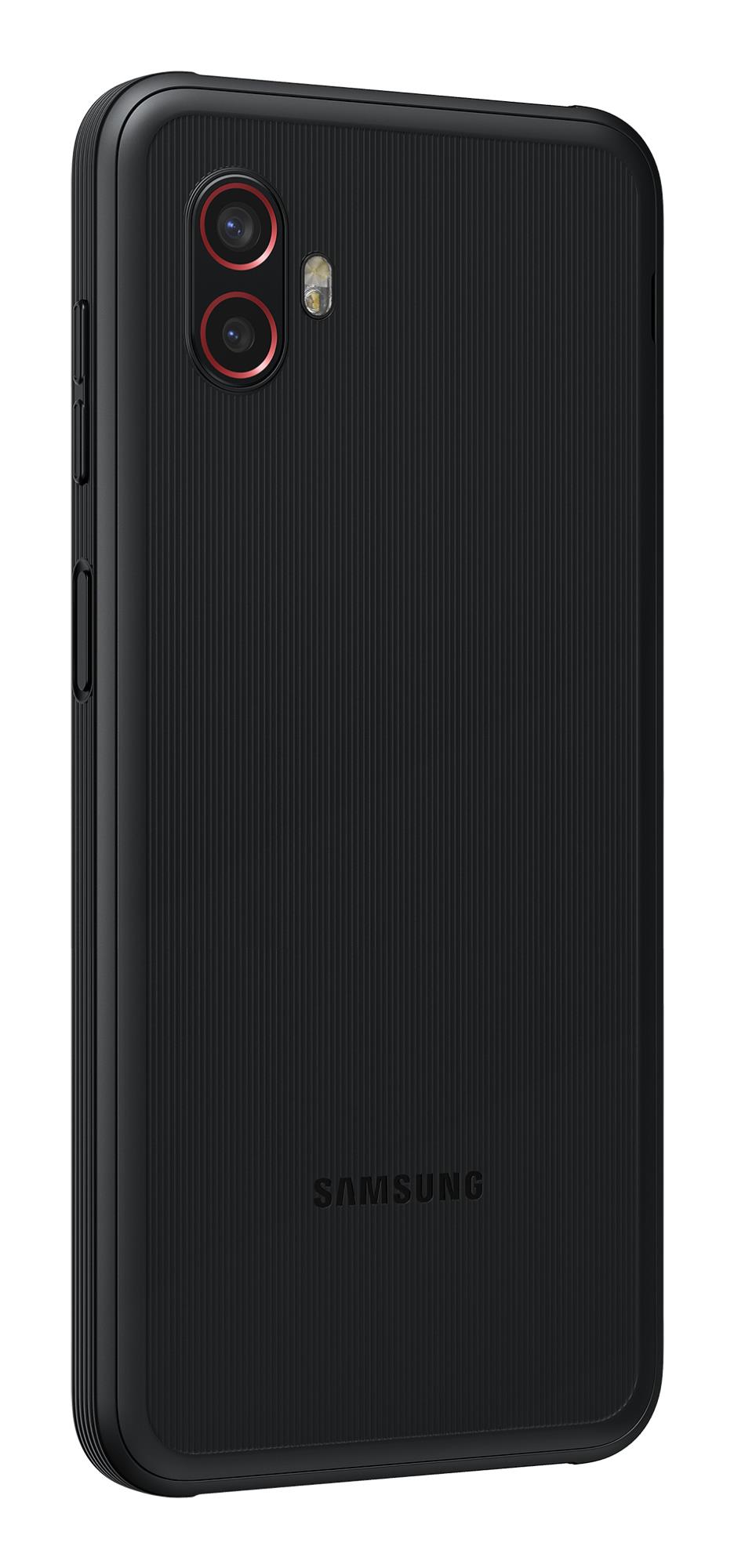 e1420c77-08a5-4a00-909f-4a349ec9474c Mobilusis telefonas Galaxy XCover 6 Pro, šoninis vaizdas su matomu ekranu