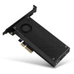 AXAGON PCEM2-DC PCIe NVMe+SATA M.2 adapter su aušintuvu