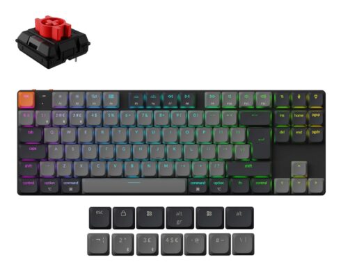 Klaviatūra Keychron K1 RGB, belaidė, 80% (TKL) išdėstymas