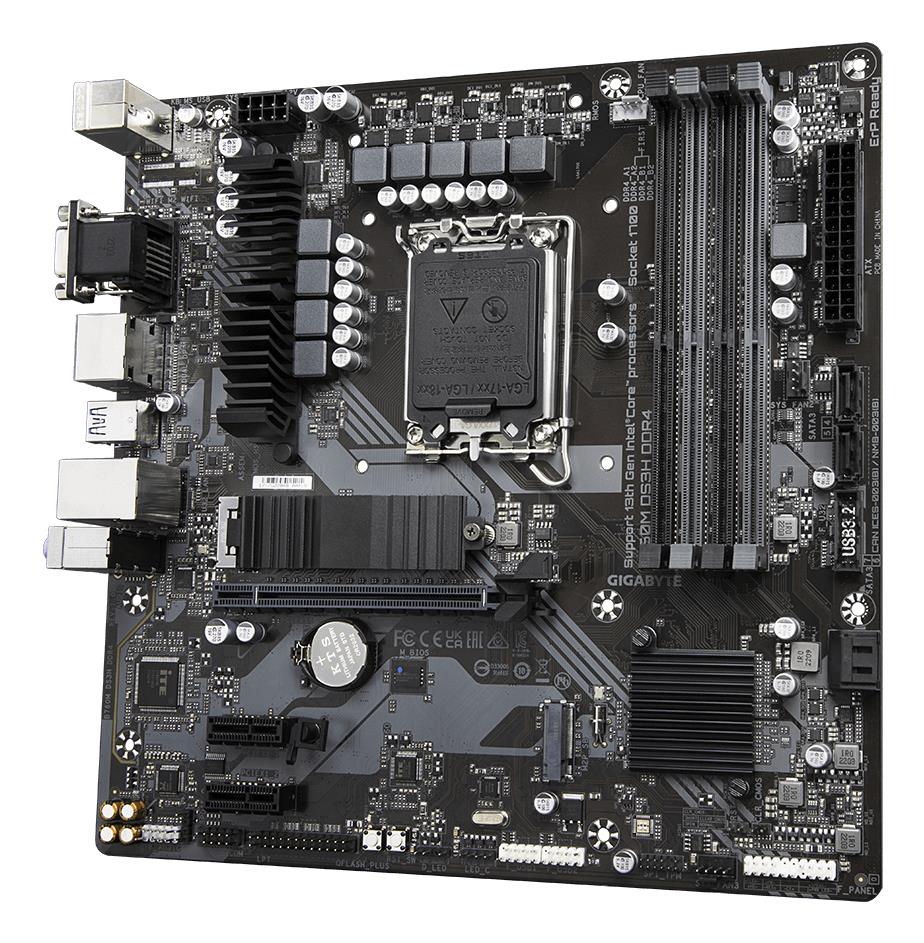 e2b1938d-4fcb-41b0-a21d-c956f2f8b9c2 Mainboard GIGABYTE Intel B760 Express LGA1700 Micro-ATX Memory DDR4 Memory slots 4 2xPCI-Express 3.0 1x 1xPCI-Express 4.0 16x 2xM.2 1x15pin D-sub 1xHDMI 2xDisplayPort 2xUSB 2.0 3xUSB 3.2 1xUSB-C 1xPS/2 1xRJ45 3xAudio port B760MDS3HDDR4