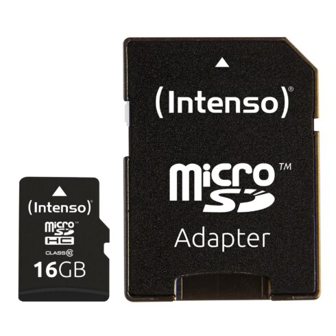 Atminties kortelė Micro SDHC 16GB C10 su adapteriu 3413470 Intenso