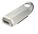 USB-C atminties kortelė SanDisk 256GB, šoninis vaizdas su slidžiu korpusu