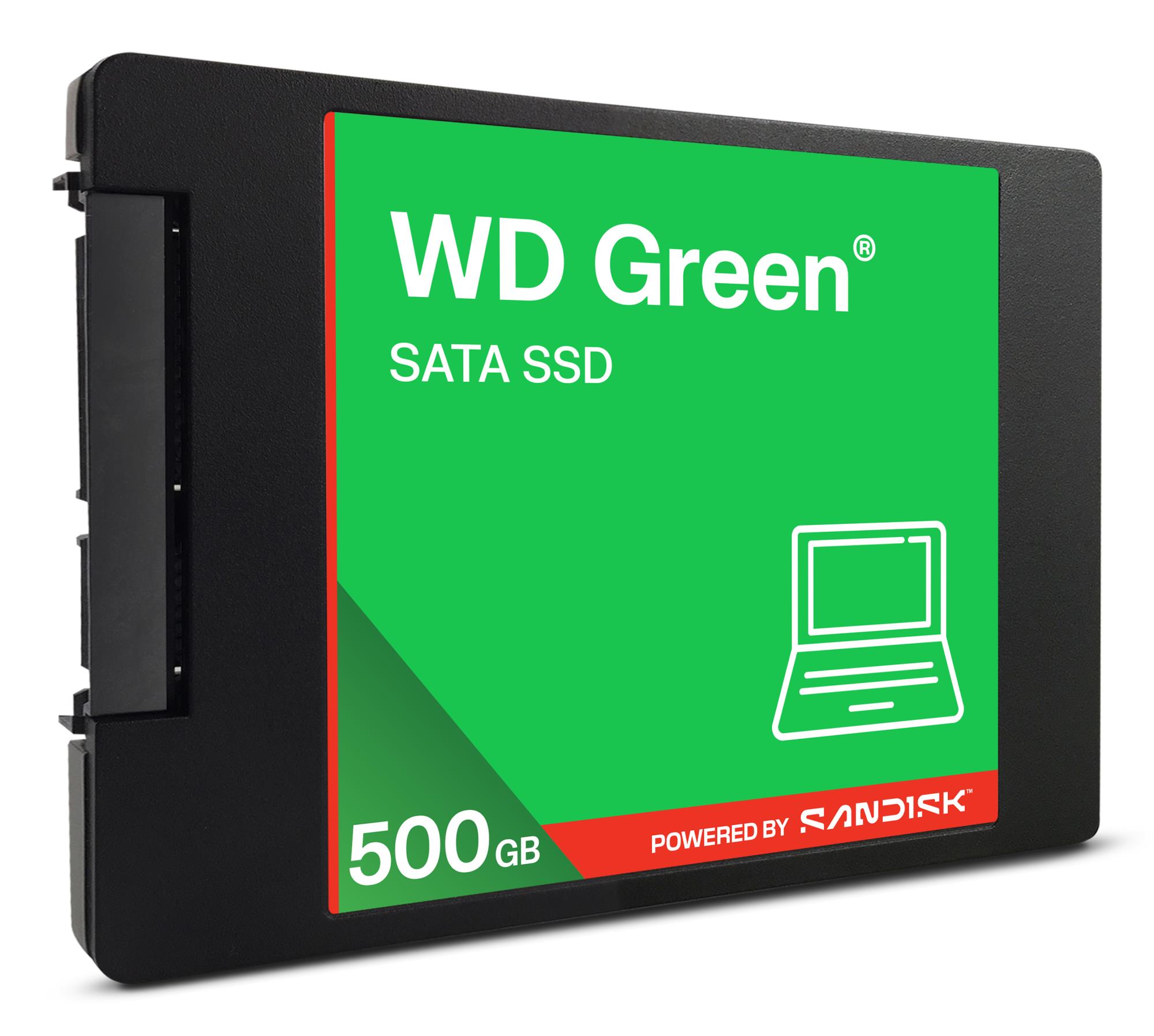 e4ccb9e0-0961-43cd-bffb-e31d4c6bf954 SSD WESTERN DIGITAL Green 500GB 3D NAND Read speed 545 MBytes/sec 2,5" MTBF 2000000 hours WDS500G5G0A