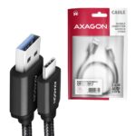 USB-C į USB 3.2 laidas 1.5 m, juodas, AXAGON BUCM3-AM15AB