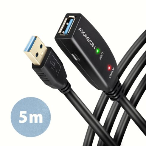 USB 3.2 A-M/A-F aktyvus kabelis, 5 m ilgio