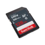 SDXC atminties kortelė 128GB, UHS-I, su juodu korpusu