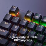 Juodos klaviatūros HyperX Alloy Origins Core PBT HX Blue šoninis vaizdas