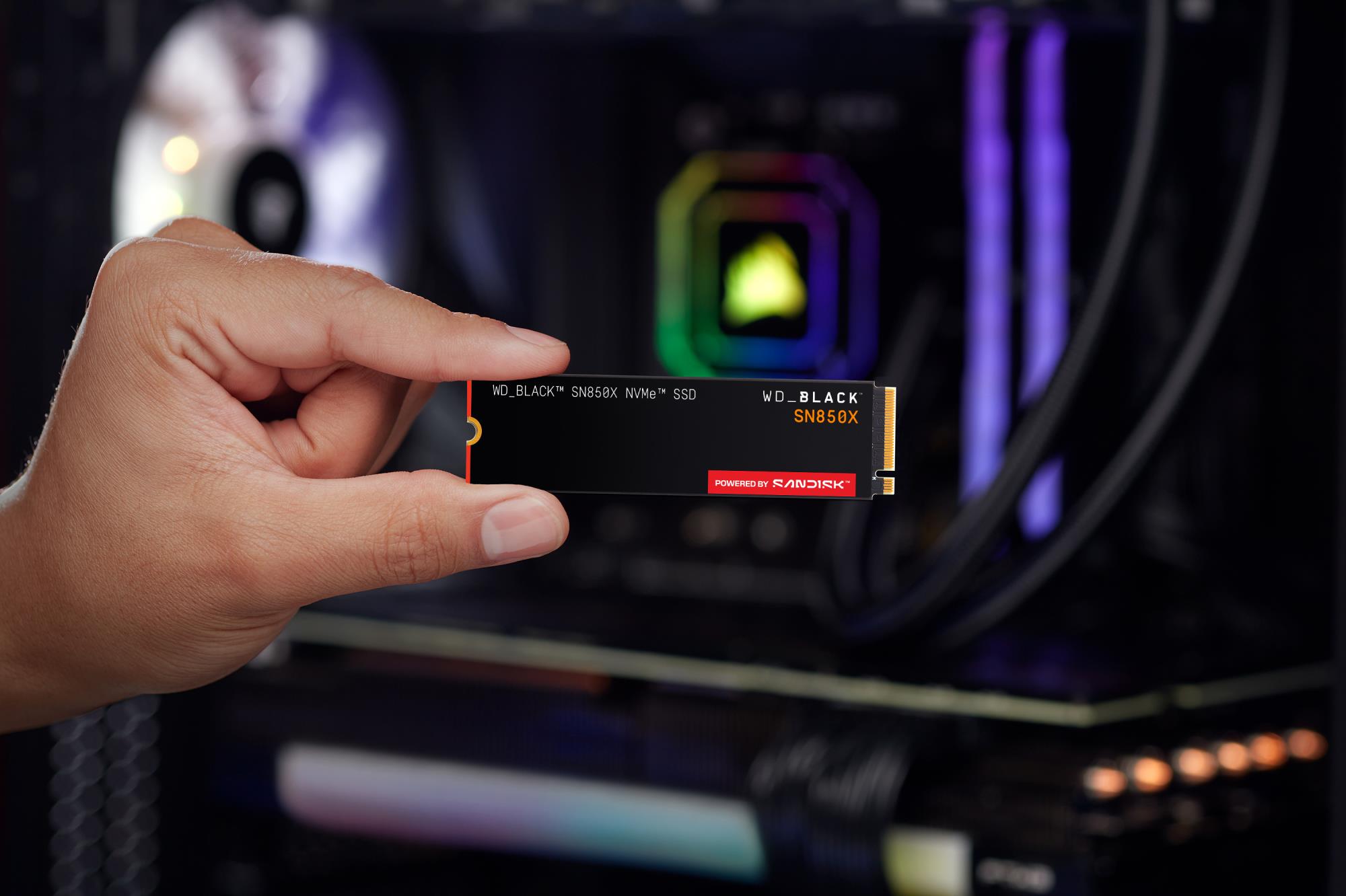 e588b531-d3f5-4ad1-a2a3-2ec75a4662ea SSD WESTERN DIGITAL Black SN850X 1TB M.2 PCIE NVMe Write speed 6300 MBytes/sec Read speed 7300 MBytes/sec 2.38mm TBW 600 TB WDS100T2X0E