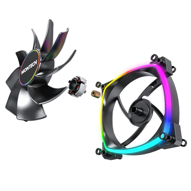 e5b80c98-d905-4d47-a639-73d724922920 CASE FAN 140MM/RX140 PWM BLACK MONTECH