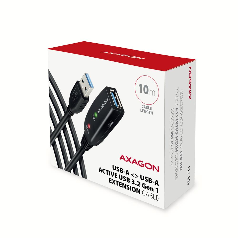 e5fced50-d689-4582-9c81-857a3da17d78 CABLE USB3.2 A-M/A-F ACTIVE/10M ADR-310 AXAGON