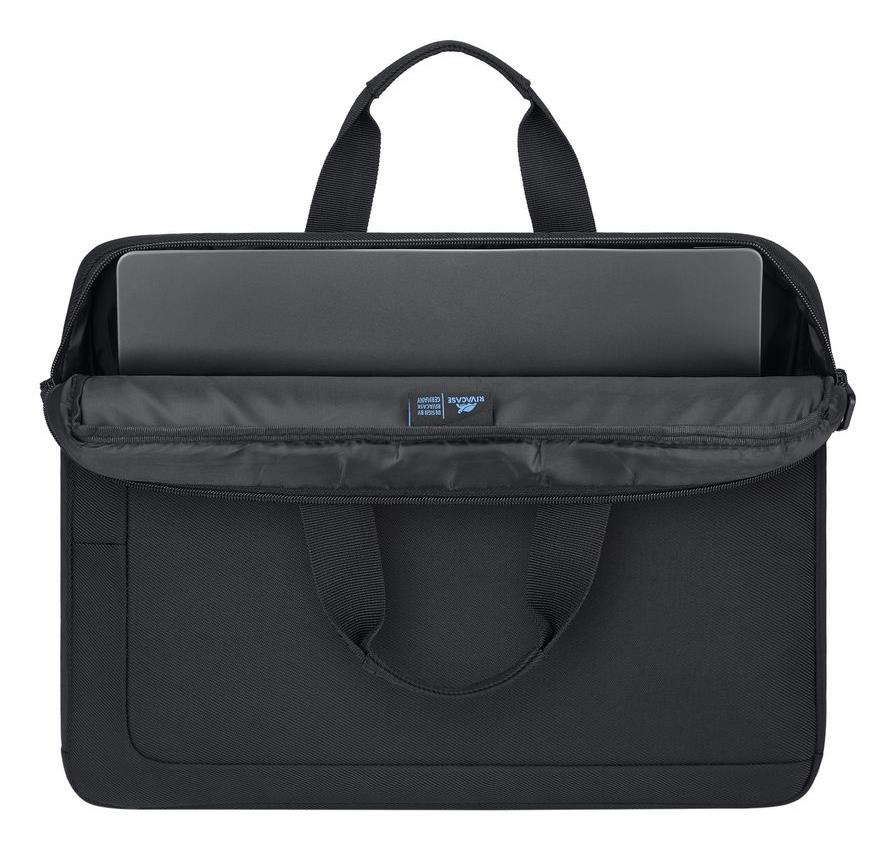 e6c4bb05-e245-4cf3-b25c-1aa8a9c69533 Dėklas BOBOLI 15.6-16" iš šono, rodo paminkštinimą ir užtrauktuką