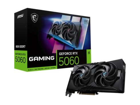 Graphics Card MSI NVIDIA GeForce RTX 5060 8 GB GDDR7 128 bit PCIE 5.0 16x Dual Slot Fansink RTX50608GGAMINGOC