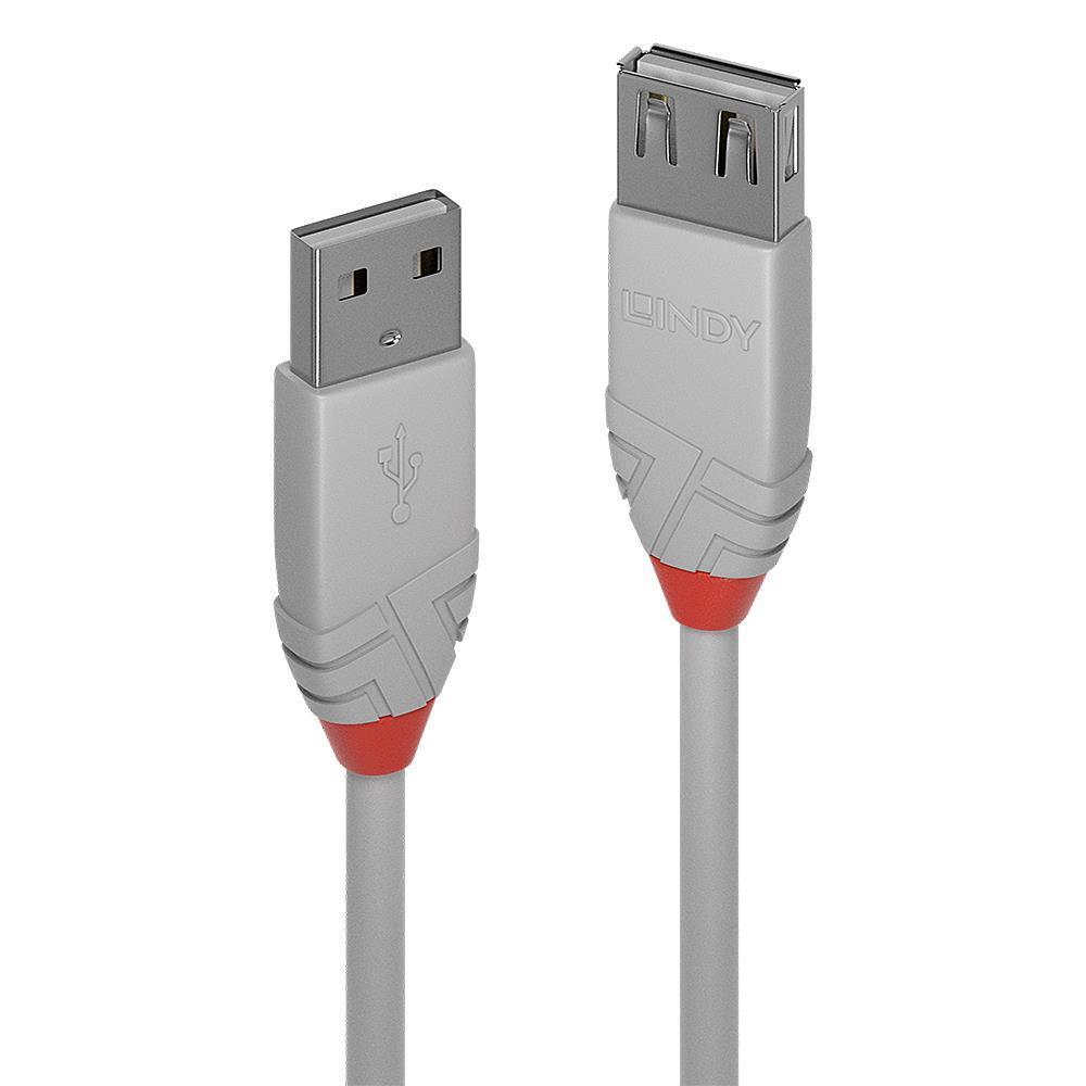 e89ed515-ddee-4a20-87c4-78bb504e8a48 USB 2.0 Type A 2m pratęsimo laidas, Anthra linija
