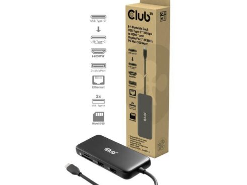 NB ACC DOCKING STATION 8IN1/USB-C 100W CSV-2551 CLUB3D