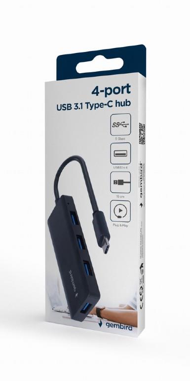 ea4e7324-1fbd-488f-b124-12debf11d825 I/O HUB USB-C 4PORT/UHB-CM-U3P4-02 GEMBIRD