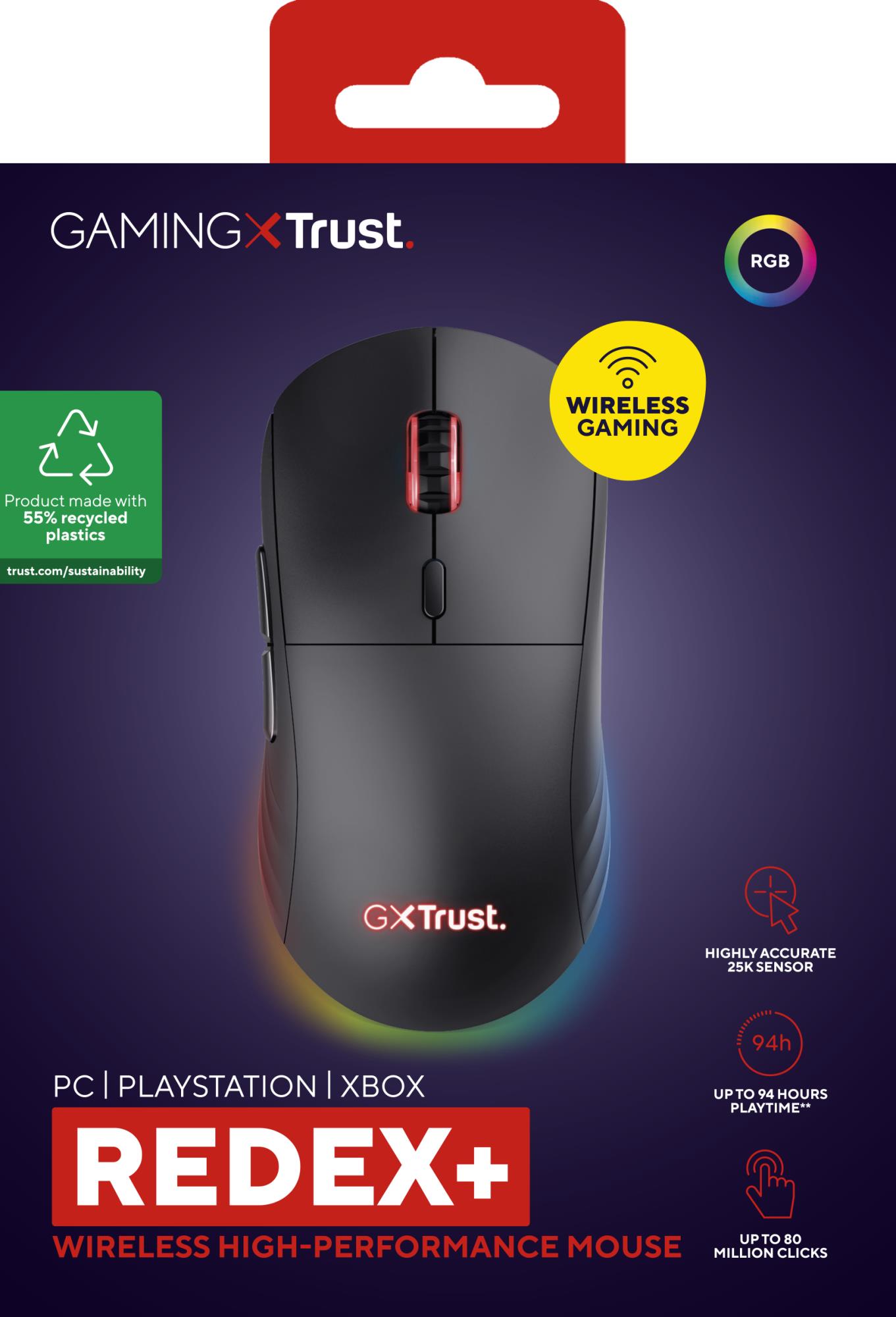 ea6d3ce2-ed6a-4643-94c6-6086a7be422d MOUSE USB OPTICAL WRL GXT927/REDEX+ HIGH PERF 25127 TRUST