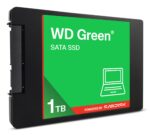 SSD WESTERN DIGITAL Green 1TB 3D NAND, šoninis vaizdas su jungtimis
