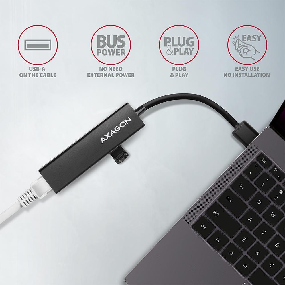 ebb3eaf9-9ece-48fa-9b5c-79a88e0722a4 I/O HUB USB3.2 3PORT GLAN/0.2M HMA-GL3A AXAGON