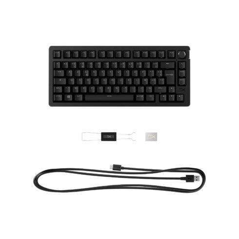Klaviatūra HyperX Alloy Rise 75 S su juodais klavišais