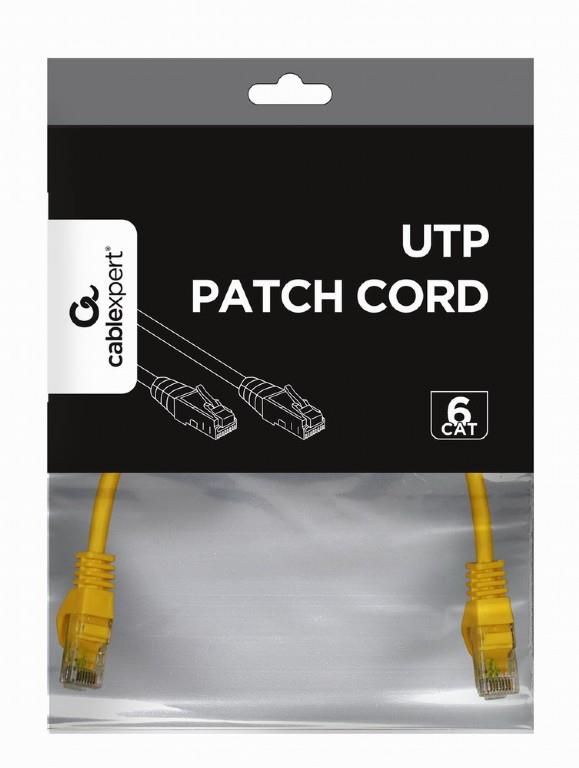 ec274051-2007-49dc-992d-b88e9c95dee2 PATCH CABLE CAT6 UTP 0.25M/YELLOW PP6U-0.25M/Y GEMBIRD