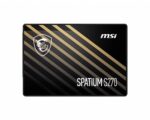 MSI SPATIUM S270 240GB SSD, viršutinė pusė su jungtimis ir etiketėmis