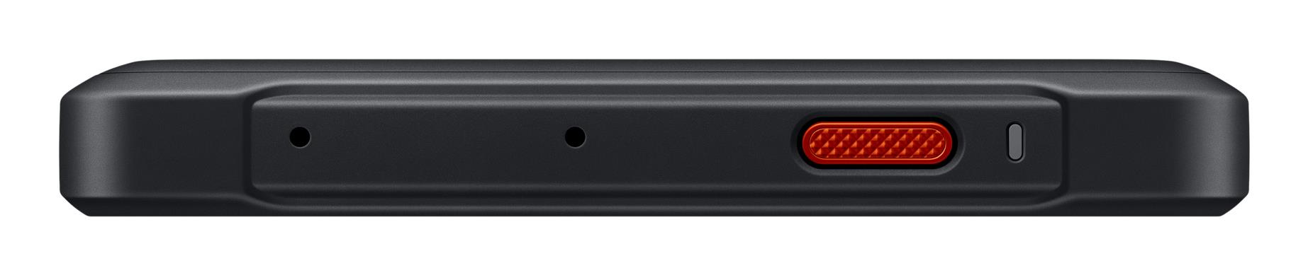 ecc4c5a2-11cd-4a09-a579-a79f92ba8db2 Galaxy XCover 7 Pro SM-G766B, šoninis vaizdas su mygtukais ir jungtimis