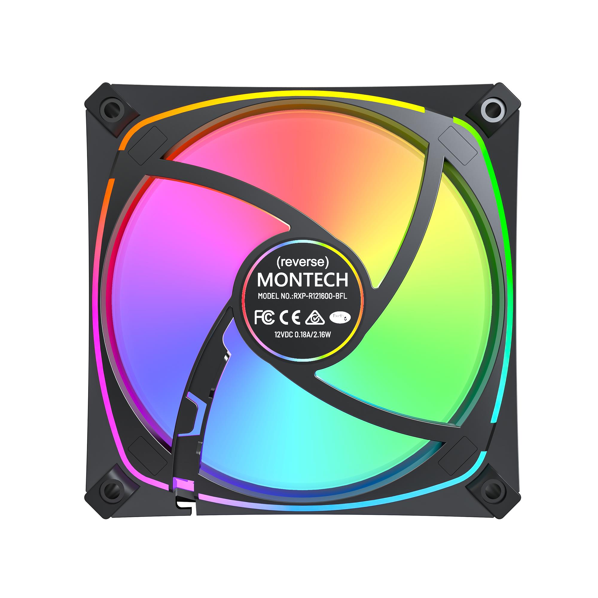 ed2f2b08-de33-4af7-8f8c-fbcfb298f251 CASE FAN 120MM/RX120 PRO BLACK MONTECH