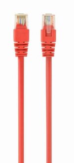 CAT5E UTP tinklo kabelis, raudonas, 1 m