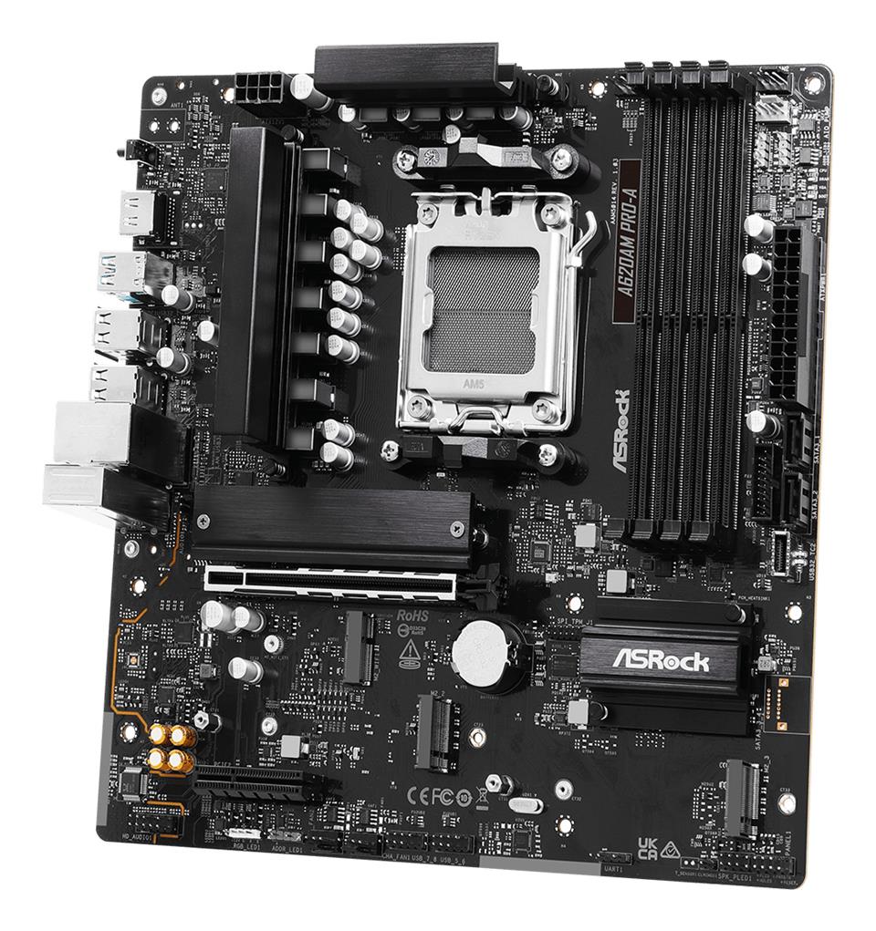 ee1d67dc-d2d4-446f-837c-a789ac27e45b Mainboard ASROCK AMD A620A SAM5 Micro-ATX Memory DDR5 Memory slots 4 A620AMPRO-A