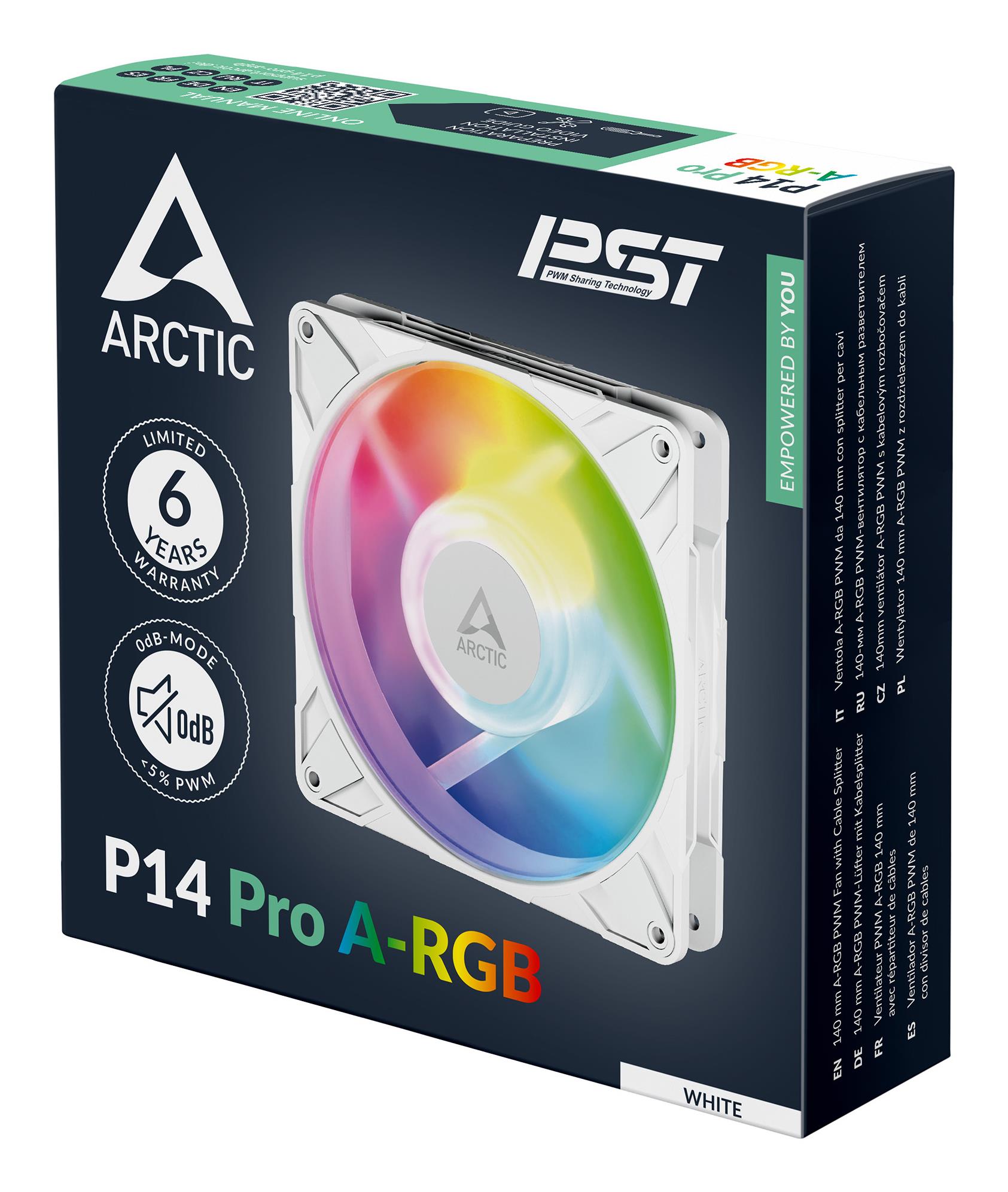 ee92c1e8-137d-47c3-bc4f-38c9533a48df CASE FAN 140MM P14 PRO A-RGB/WHT ACFAN00318A ARCTIC