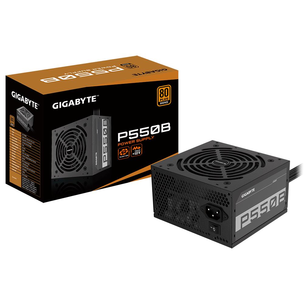 f0985935-fdab-4552-9b99-8c04867e617e Power Supply GIGABYTE 550 Watts Efficiency 80 PLUS BRONZE PFC Active MTBF 100000 hours P550B