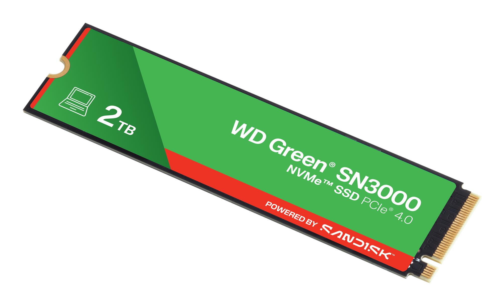 f0c3c414-14ea-46e2-a996-20952b6943f7 SSD WESTERN DIGITAL Green 2TB M.2 PCIe Gen4 NVMe Write speed 4200 MBytes/sec Read speed 5000 MBytes/sec 2.3mm TBW 250 TB WDS200T4G0E