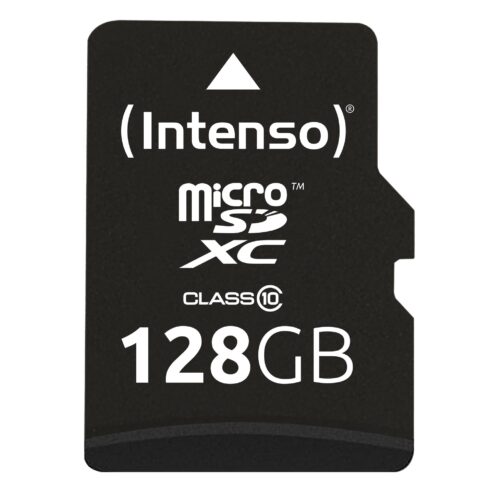 Intenso 128GB micro SDXC kortelė su C10 greičiu ir adapteriu